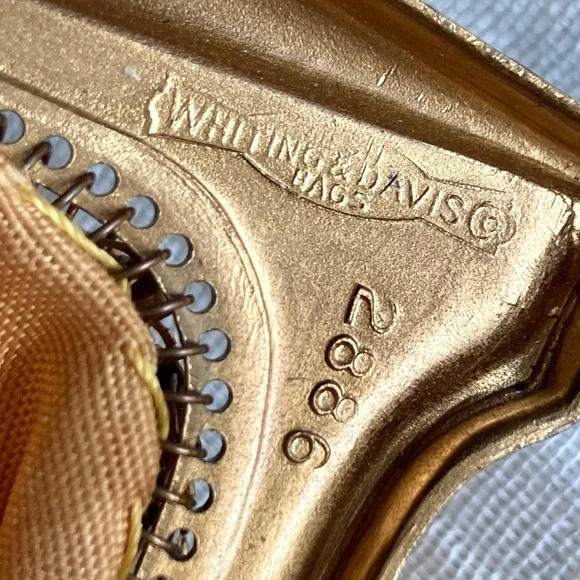 Vintage Whiting & Davis Goldtone Metal Mesh Mini Evening Bag Clutch Wristlet - Picture 10 of 17